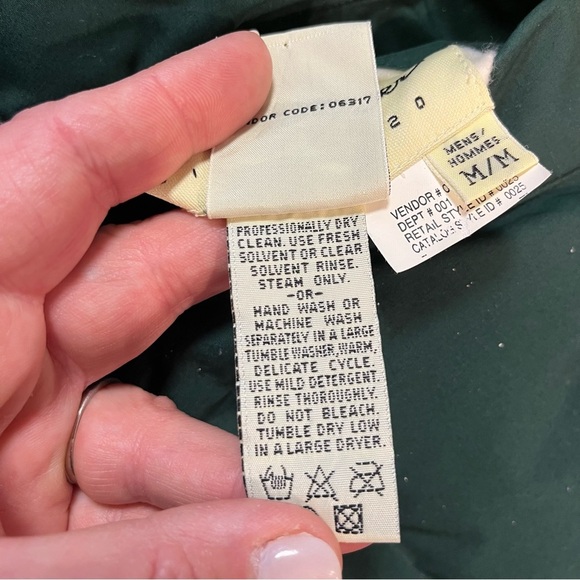 Eddie Bauer Men’s goose down puffer bomber best hunter green plaid size medium - Picture 6 of 10